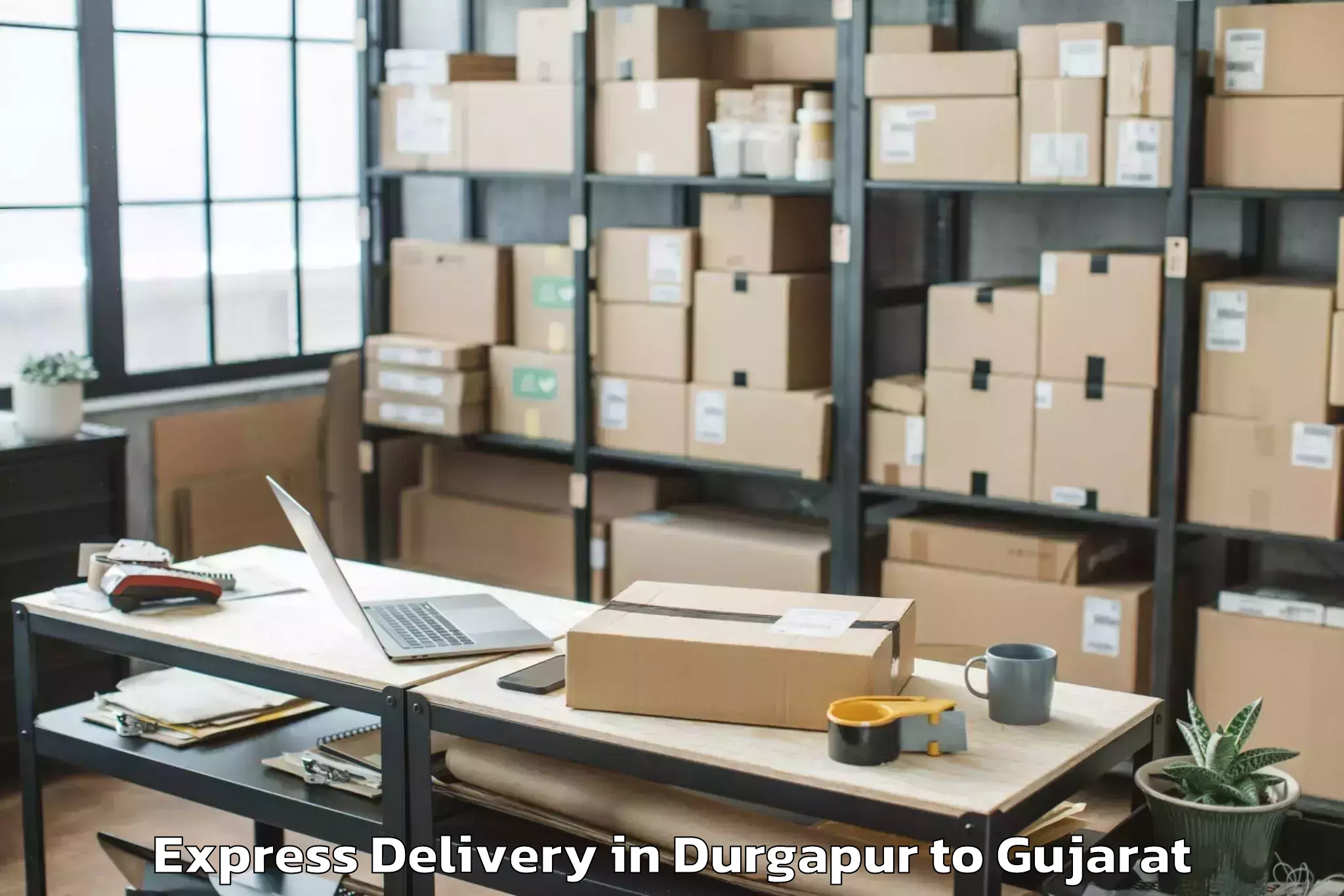 Top Durgapur to Visavadar Express Delivery Available